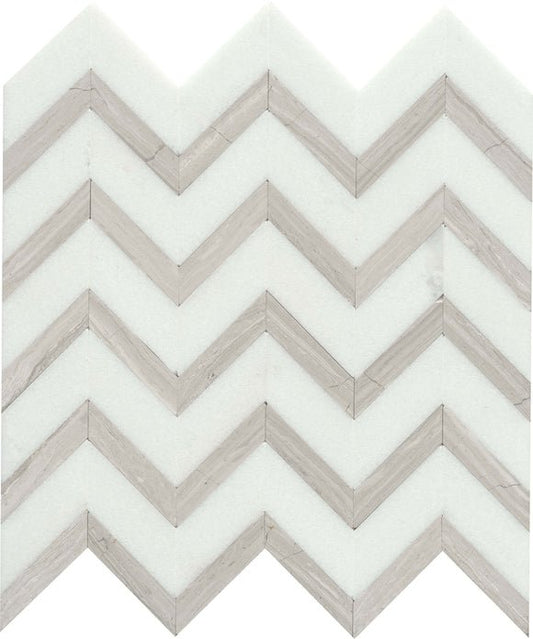 Emser TileBIZOU CHEVRON - Emser Tile White/Cream12" x 13" Chevron MosaicBIZOU CHEVRON - Emser Tile