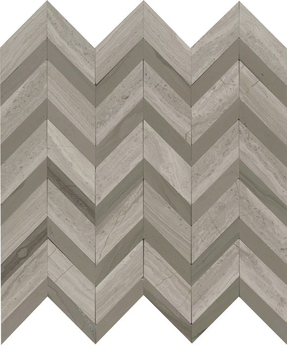 Emser TileBIZOU CHEVRON - Emser Tile Cream/Taupe12" x 13" Chevron MosaicBIZOU CHEVRON - Emser Tile