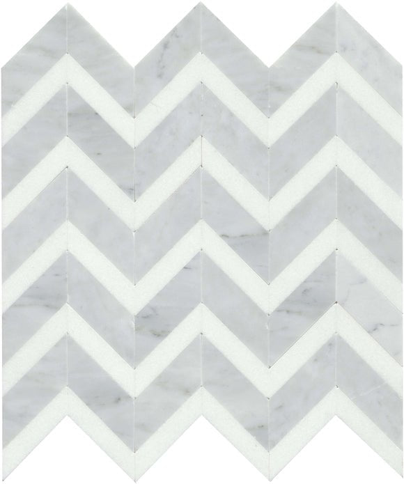 Emser TileBIZOU CHEVRON - Emser Tile White/White12" x 13" Chevron MosaicBIZOU CHEVRON - Emser Tile