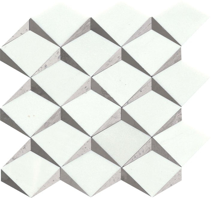 Emser TileBIZOU CREST - Emser Tile White/Taupe13" x 13" Crest MosaicBIZOU CREST - Emser Tile