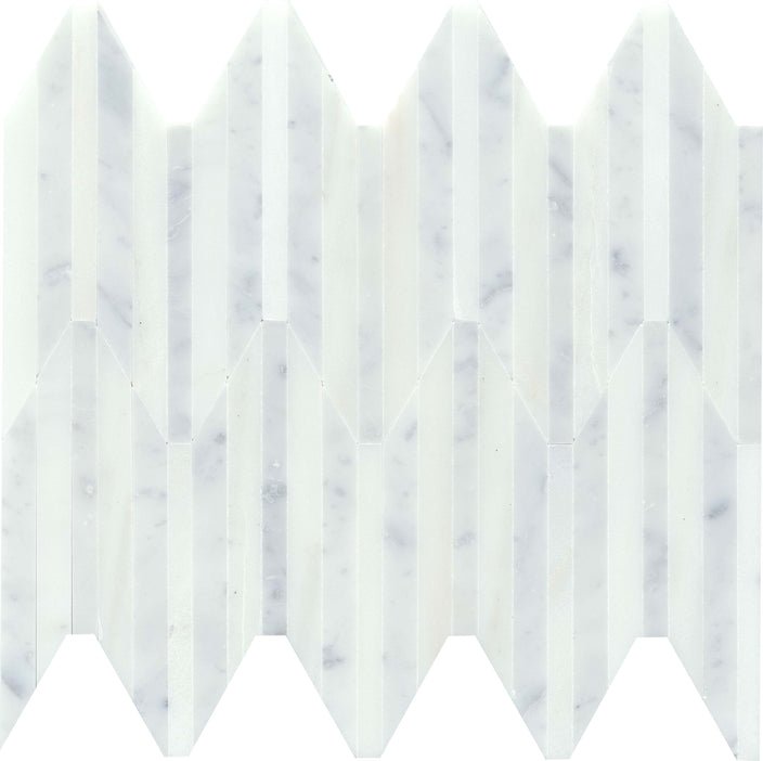 Emser TileBIZOU PEAK - Emser Tile White/White10" x 12" Peak MosaicBIZOU PEAK - Emser Tile