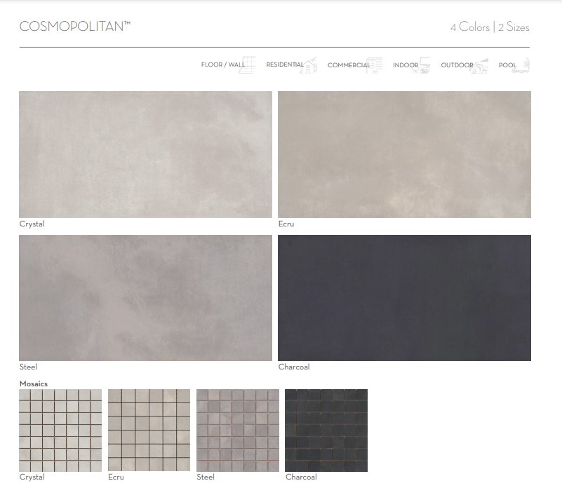 Emser TileCOSMOPOLITAN - Emser Tile Charcoal12" x 24"COSMOPOLITAN - Emser Tile