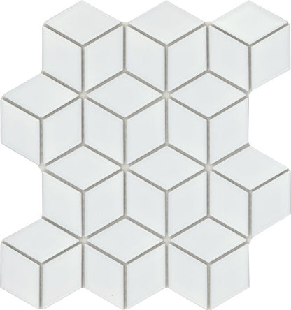 Emser TileINFLUENCE - Emser Tile White10" x 12" Cube MosaicINFLUENCE - Emser Tile