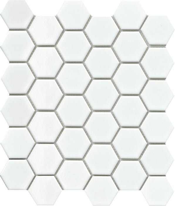 Emser TileINFLUENCE - Emser Tile White11" x 13" 2-Inch Hex MosaicINFLUENCE - Emser Tile