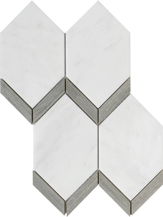 Emser TileINTRIGUE - Emser Tile GrayPicket 11" x 15" Mosaic MeshINTRIGUE - Emser Tile