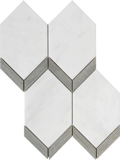 Emser TileINTRIGUE - Emser Tile GrayPicket 11" x 15" Mosaic MeshINTRIGUE - Emser Tile