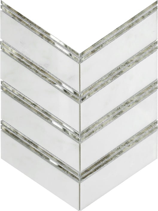 Emser TileINTRIGUE - Emser Tile MirrorChevron 12" x 12" Mosaic MeshINTRIGUE - Emser Tile