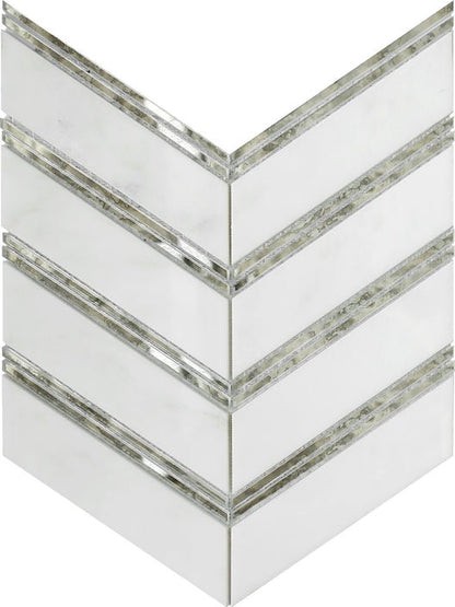 Emser TileINTRIGUE - Emser Tile MirrorChevron 12" x 12" Mosaic MeshINTRIGUE - Emser Tile