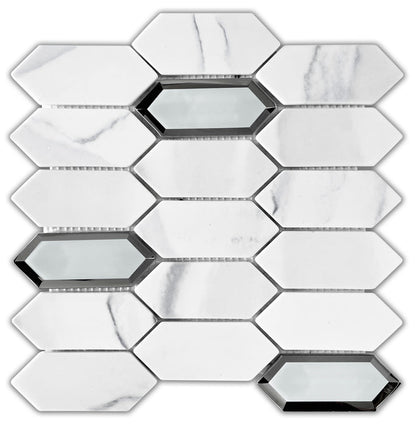 Emser TileL'AMOUR - Emser Tile White Picket12" x 12" Mosaic MeshL'AMOUR - Emser Tile