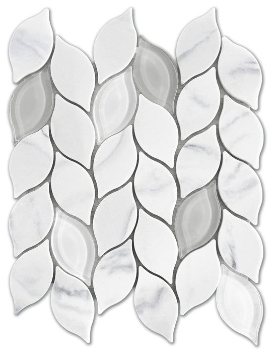 Emser TileL'AMOUR - Emser Tile White Leaf12" x 12" Mosaic MeshL'AMOUR - Emser Tile