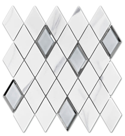 Emser TileL'AMOUR - Emser Tile White Diamond12" x 12" Mosaic MeshL'AMOUR - Emser Tile