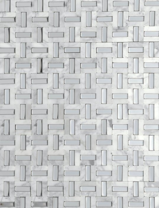 Emser TileLINK - Emser Tile White and Silver12" x 17"LINK - Emser Tile