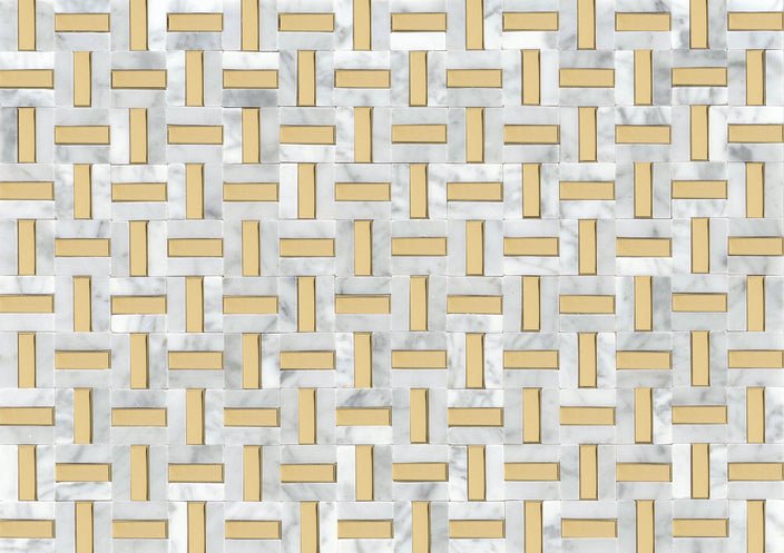 Emser TileLINK - Emser Tile White and Gold12" x 17"LINK - Emser Tile