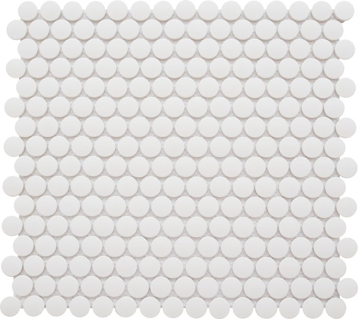 Emser TileREZONE - Emser Tile White11" x 12" Mosaic PennyREZONE - Emser Tile