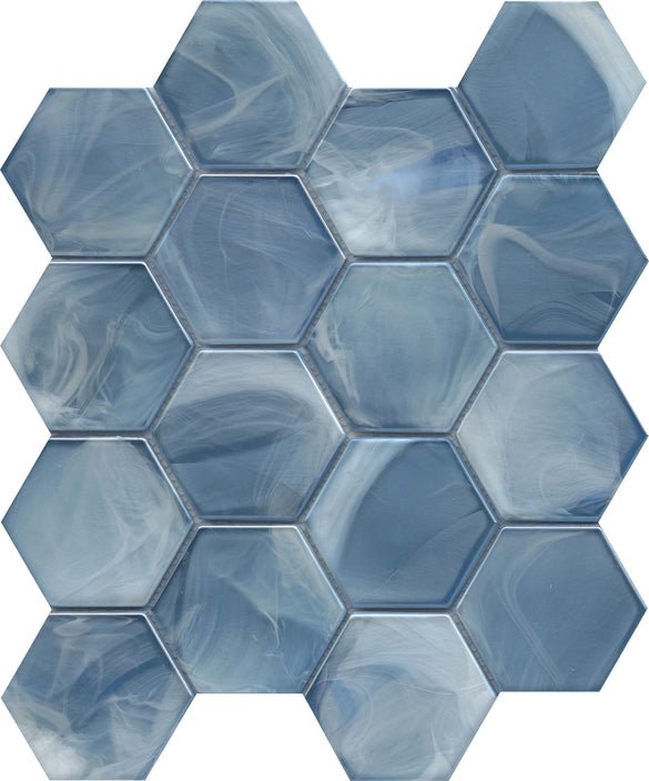 Emser TileSPLASH - Emser Tile Blue3" HexSPLASH - Emser Tile