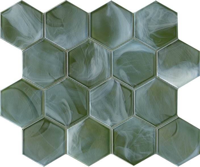 Emser TileSPLASH - Emser Tile Moss3" HexSPLASH - Emser Tile