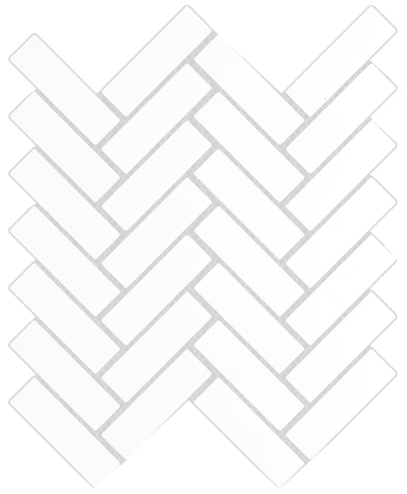 Emser TileSTYLE II - Emser Tile PURE WHITE POLISHED HERRINGBONE MOSAIC12" x 12"STYLE II - Emser Tile