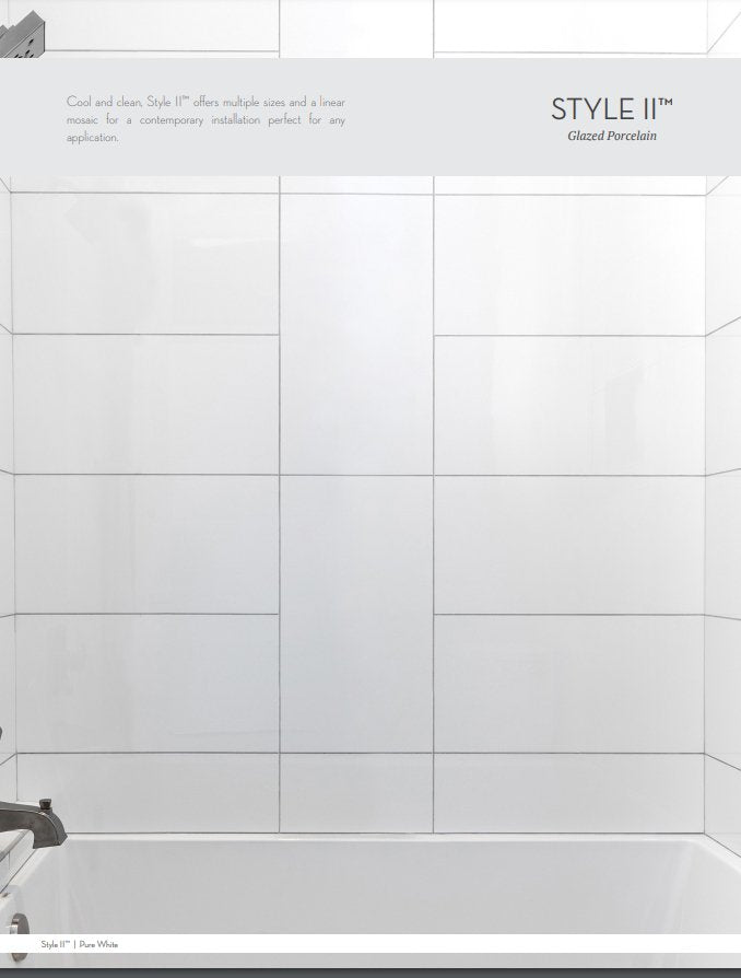 Emser TileSTYLE II - Emser Tile PURE WHITE MATTE3" X 12" SBNSTYLE II - Emser Tile