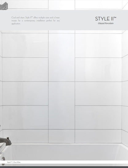 Emser TileSTYLE II - Emser Tile PURE WHITE MATTE3" X 12" SBNSTYLE II - Emser Tile