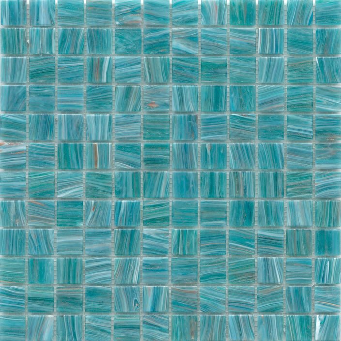 Emser TileSWIRL - GLASS MOSAIC - 1" by 1" mosaic Teal1 X 2 OffsetSWIRL - GLASS MOSAIC - 1" by 1" mosaic