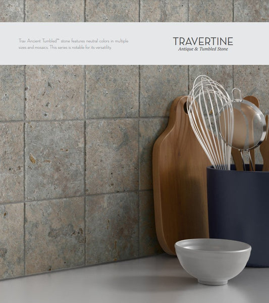 Emser TileTRAV FONTANE TUMBLED - Emser Tile Trav Fontane Tumbled Ivory Classic4"x4"TRAV FONTANE TUMBLED - Emser Tile