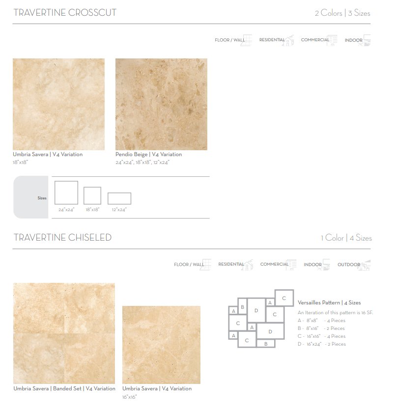 Emser TileTRAV FONTANE TUMBLED - Emser Tile Trav Fontane Tumbled Ivory Classic4"x4"TRAV FONTANE TUMBLED - Emser Tile