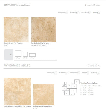 Emser TileTRAVERTINE CROSSCUT - Emser Tile Travertine Crosscut Silver18”x18”TRAVERTINE CROSSCUT - Emser Tile