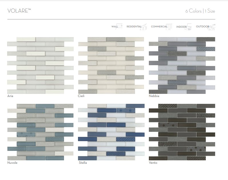 Emser TileVOLARE - Emser Tile Volare Aria12" X 12" Mosaic MeshVOLARE - Emser Tile