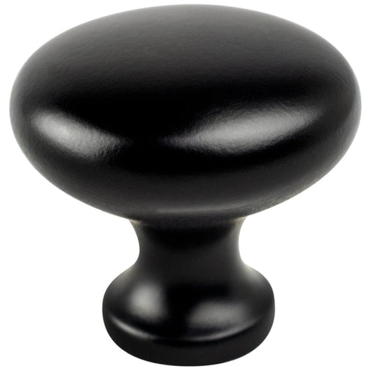 BerensonBerenson Advantage-4 Mushroom Knob, Matte Black, 1-1/8" Berenson Advantage-4 Mushroom Knob, Matte Black, 1-1/8"