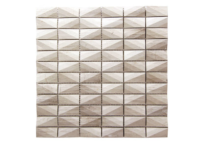 AkuaAkua Diamond 11.75" x 11.75" Mosaic White WoodAkua Diamond 11.75" x 11.75" Mosaic