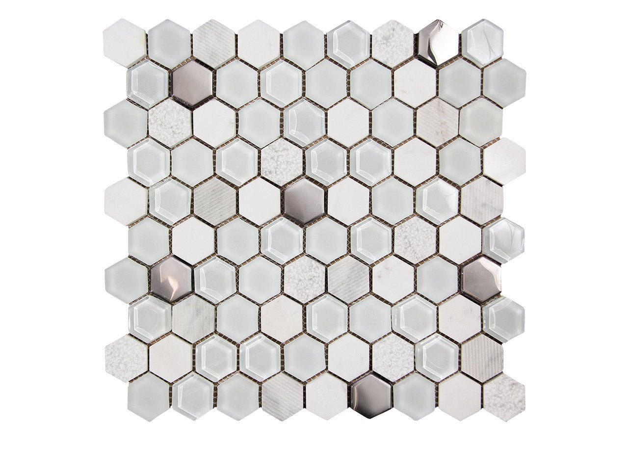 AkuaAkua Hexagone 12" x 12" Mosaic WhiteAkua Hexagone 12" x 12" Mosaic