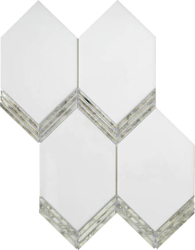 Emser TileEMSER TILE Intrigue Mosaic on Mesh, Porcelain, Glass, & Stone Mosaic Picket Mirror11" X 15"EMSER TILE Intrigue Mosaic on Mesh, Porcelain, Glass, & Stone Mosaic