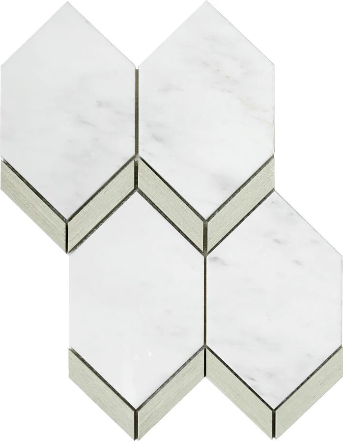 Emser TileEMSER TILE Intrigue Mosaic on Mesh, Porcelain, Glass, & Stone Mosaic Porcelain Picket Fawn11" X 15"EMSER TILE Intrigue Mosaic on Mesh, Porcelain, Glass, & Stone Mosaic