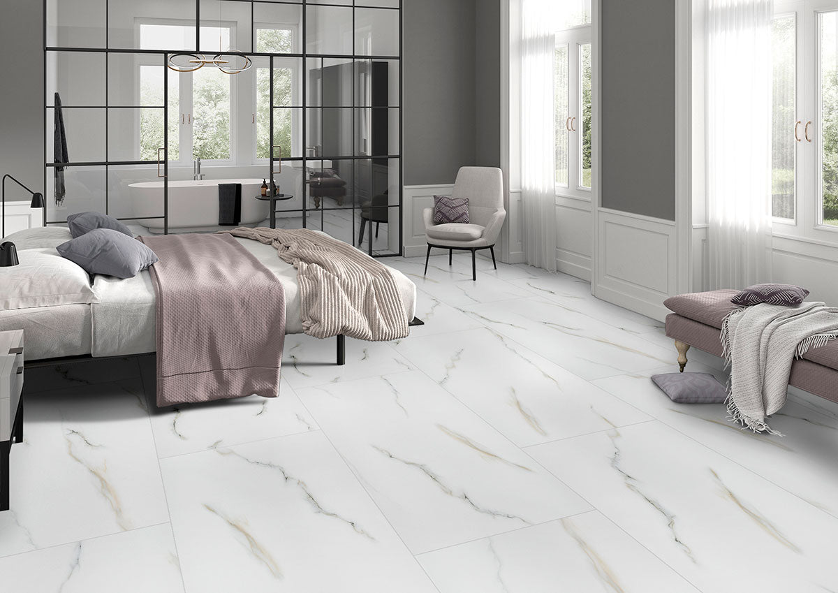 MSIAria Bianco Porcelain 24x24 Polished MSI Tile 0.31 Thickness Aria Bianco Porcelain 24x24 Polished MSI Tile 0.31 Thickness