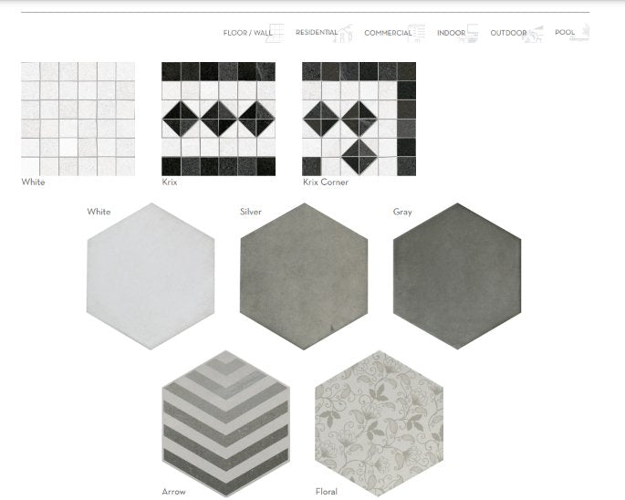 Emser TileBAUHAUS ARROW 9" x 10" Hexagon - Emser Tile BAUHAUS ARROW 9" x 10" Hexagon - Emser Tile