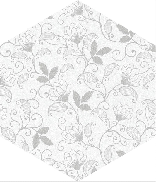 Emser TileBAUHAUS FLORAL 9" x 10" Hexagon - Emser Tile BAUHAUS FLORAL 9" x 10" Hexagon - Emser Tile