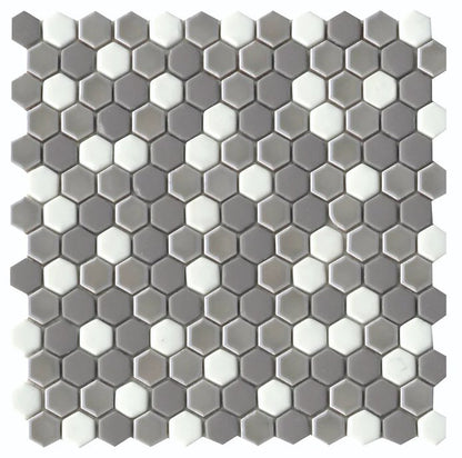 Emser TileCONFETTI II Freddo Blend 12" x 12" Hexagon Mosaic - Emser Tile CONFETTI II Freddo Blend 12" x 12" Hexagon Mosaic - Emser Tile