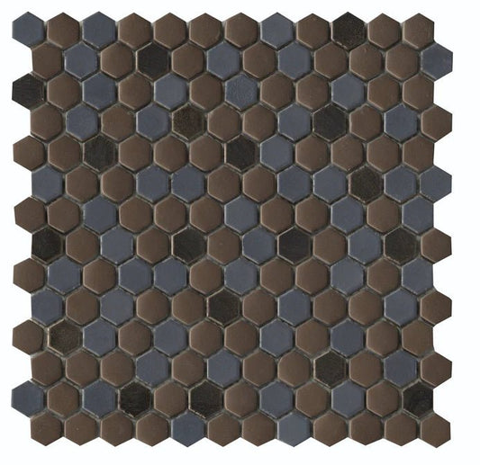 Emser TileCONFETTI II Metal Blend 12" x 12" Hexagon Mosaic - Emser Tile CONFETTI II Metal Blend 12" x 12" Hexagon Mosaic - Emser Tile