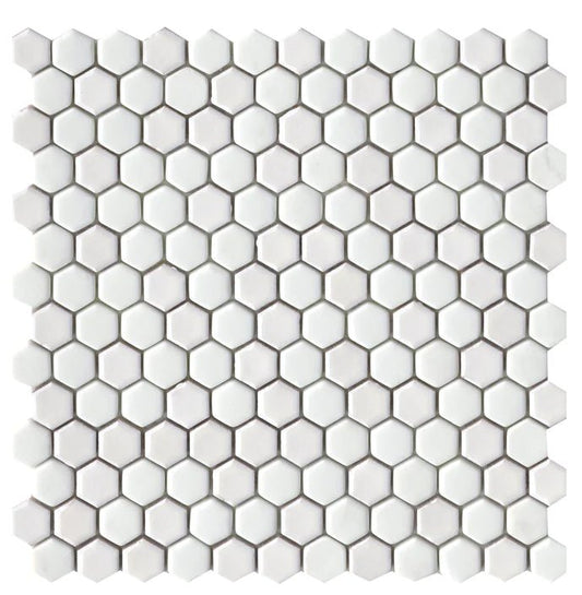 Emser TileCONFETTI II White 12" x 12" Hexagon Mosaic - Emser Tile CONFETTI II White 12" x 12" Hexagon Mosaic - Emser Tile