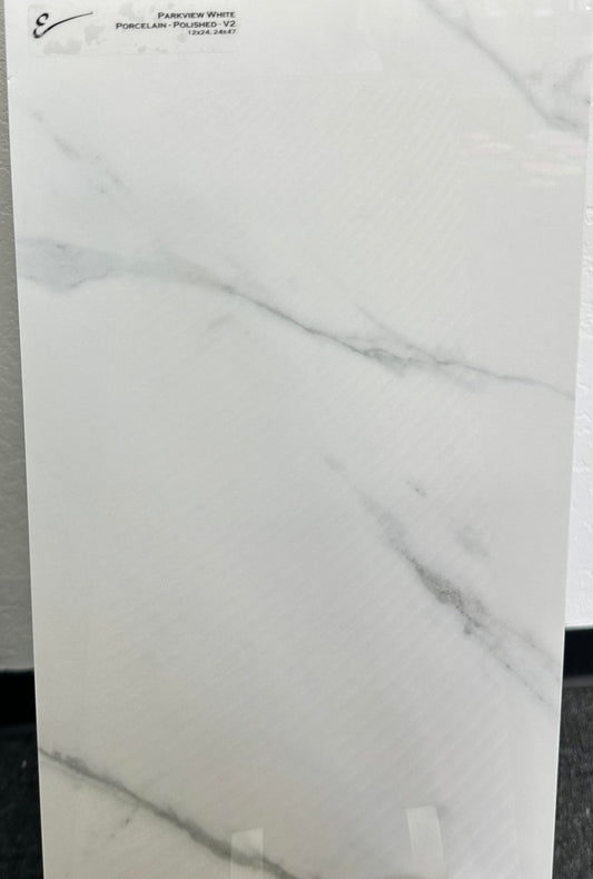 Emser TileParkview 12" x 24" white Polished Porcelain V2 BlueParkview 12" x 24" white Polished Porcelain V2