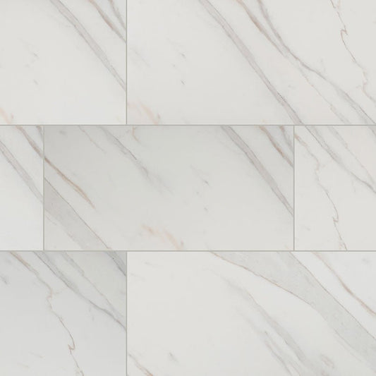 MSIPietra Calacatta Porcelain 12x24 Polished MSI Tile 0.39 Thickness Pietra Calacatta Porcelain 12x24 Polished MSI Tile 0.39 Thickness