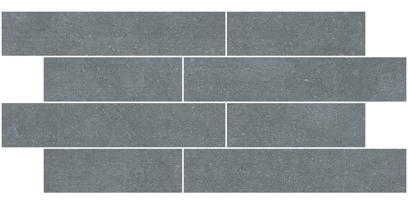 Emser TileEMSER TILE Fixt Cement Mosaic Linear Solid 12" X 24", Glazed Porcelain Dark GrayMosaic 12" X 24" LinearEMSER TILE Fixt Cement Mosaic Linear Solid 12" X 24", Glazed Porcelain