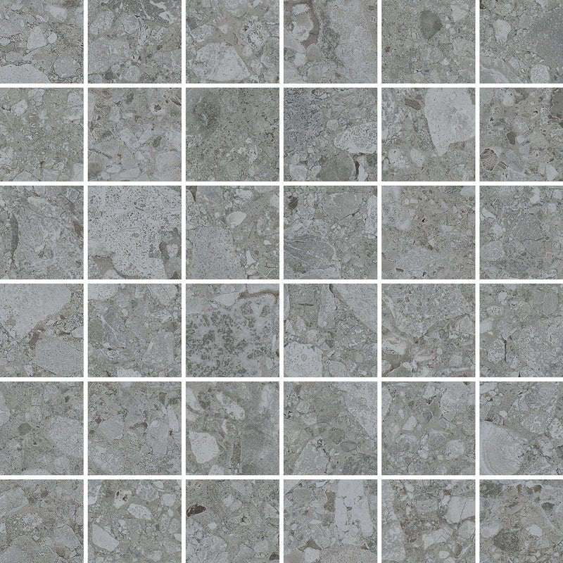 Emser TileEMSER TILE Fixt Stone Mosaic 2X2 Solid 2" X 2", Glazed Porcelain Dark GrayMosaic 2X2 SolidEMSER TILE Fixt Stone Mosaic 2X2 Solid 2" X 2", Glazed Porcelain