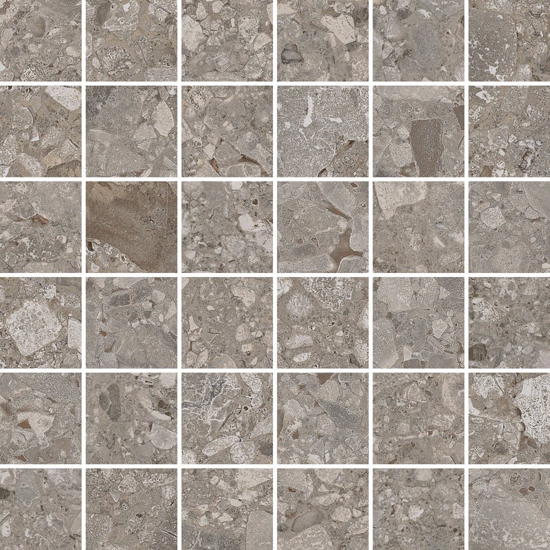 Emser TileEMSER TILE Fixt Stone Mosaic 2X2 Solid 2" X 2", Glazed Porcelain Dark GreigeMosaic 2X2 SolidEMSER TILE Fixt Stone Mosaic 2X2 Solid 2" X 2", Glazed Porcelain