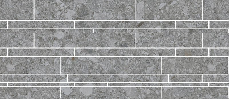 Emser TileEMSER TILE Fixt Stone Mosaic Linear Solid 12" X 24", Glazed Porcelain Dark GrayMosaic 12" X 24" LinearEMSER TILE Fixt Stone Mosaic Linear Solid 12" X 24", Glazed Porcelain