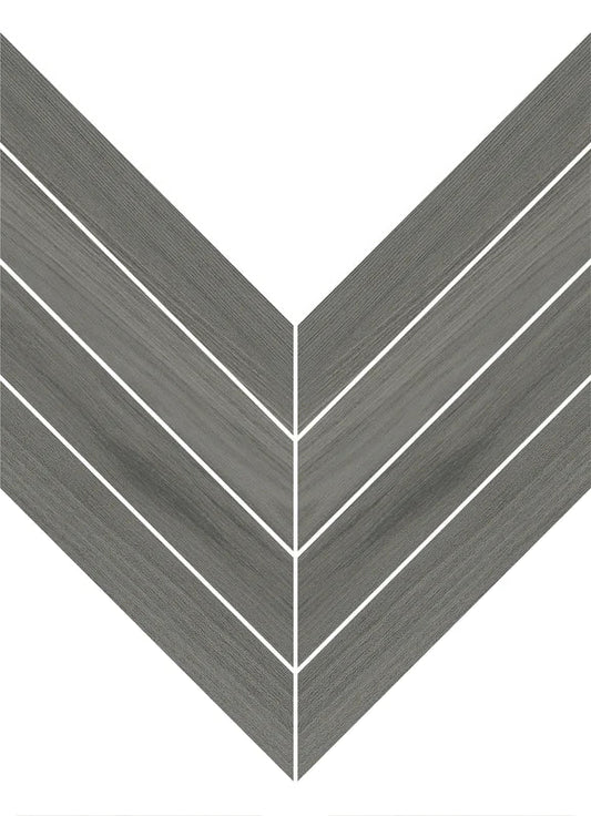 Emser TileEMSER TILE Fixt Wood Mosaic Chevron Solid 1.5" X 8", Glazed Porcelain Dark Greige1.5" x 8" Chevron MosaicEMSER TILE Fixt Wood Mosaic Chevron Solid 1.5" X 8", Glazed Porcelain