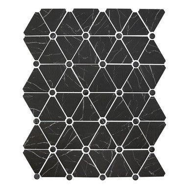 WPTNero Triangle Mosaic Matte Porcelain Mosaic Tile Nero Triangle Mosaic Matte Porcelain Mosaic Tile