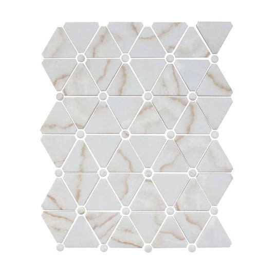 WPTOro Triangle Mosaic Matte Porcelain Mosaic Tile Oro Triangle Mosaic Matte Porcelain Mosaic Tile