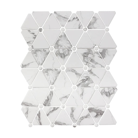 WPTBianco Triangle Mosaic Matte Porcelain Mosaic Tile Bianco Triangle Mosaic Matte Porcelain Mosaic Tile