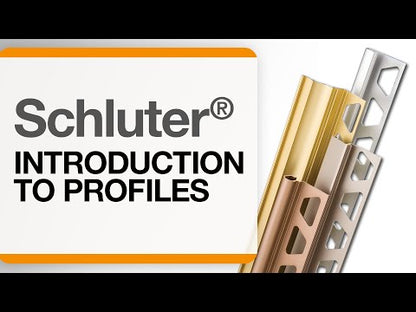 Schluter®-TREP-SE-S-B Stair-nosing profile with slip-resistant, thermoplastic rubber wear surface